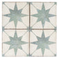 Faenza 8x8 White, Dusty Sage Green Porcelain Square Motif Wall and Floor Tile (15 Pack, 6.46 sq ft/case)