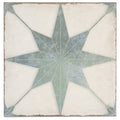 Sample - White, Dusty Sage Green 8x8 Matte Square Motif Porcelain Tile (15 pack, 6.46 sq ft/case)