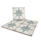 Faenza 8x8 White, Dusty Sage Green Porcelain Square Motif Wall and Floor Tile (15 Pack, 6.46 sq ft/case) - Sample