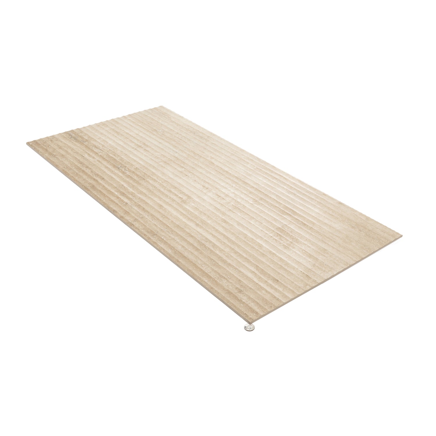 Terrain 24x48 Warm Beige Porcelain Large Format Fluted grooved Wall Tile (2 Pack, 15.55 sq ft/case) - Sample