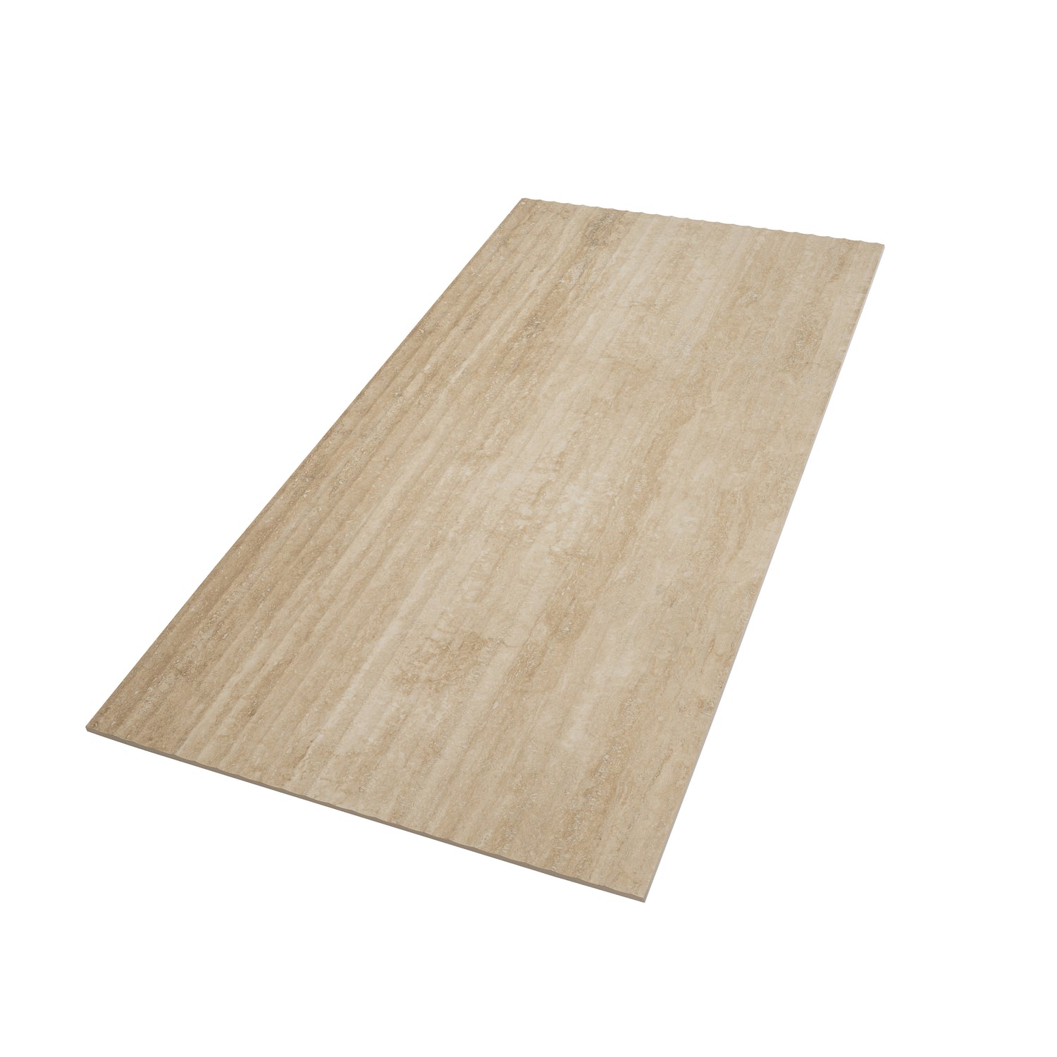Warm Beige 24x48 Matte Fluted grooved Porcelain Large Tile (2 pack, 15.55 sq ft/case)