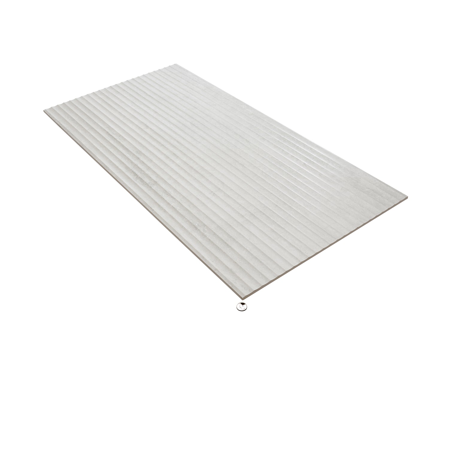 White Beige 24x48 Matte Fluted grooved Porcelain Large Tile (2 pack, 15.55 sq ft/case)