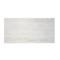 White beige 24x48 matte fluted grooved porcelain large format wall tile with horizontal textured grooves