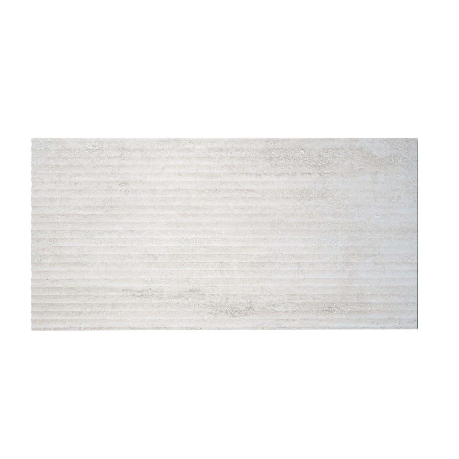 Terrain 24x48 White Beige Porcelain Large Format Fluted grooved Wall Tile (2 Pack, 15.55 sq ft/case) - Sample
