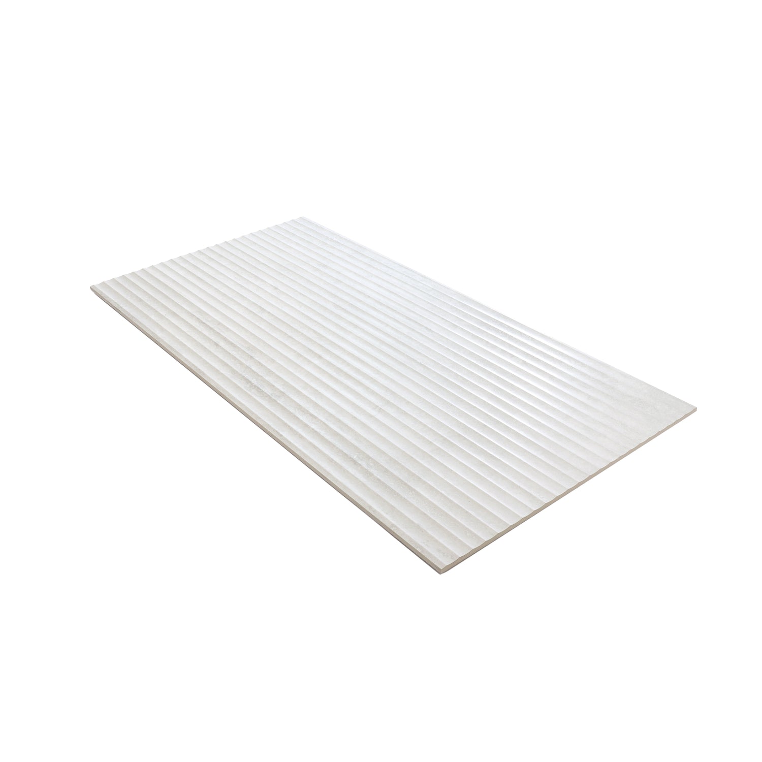 White Beige 24x48 Matte Fluted grooved Porcelain Large Tile (2 pack, 15.55 sq ft/case)