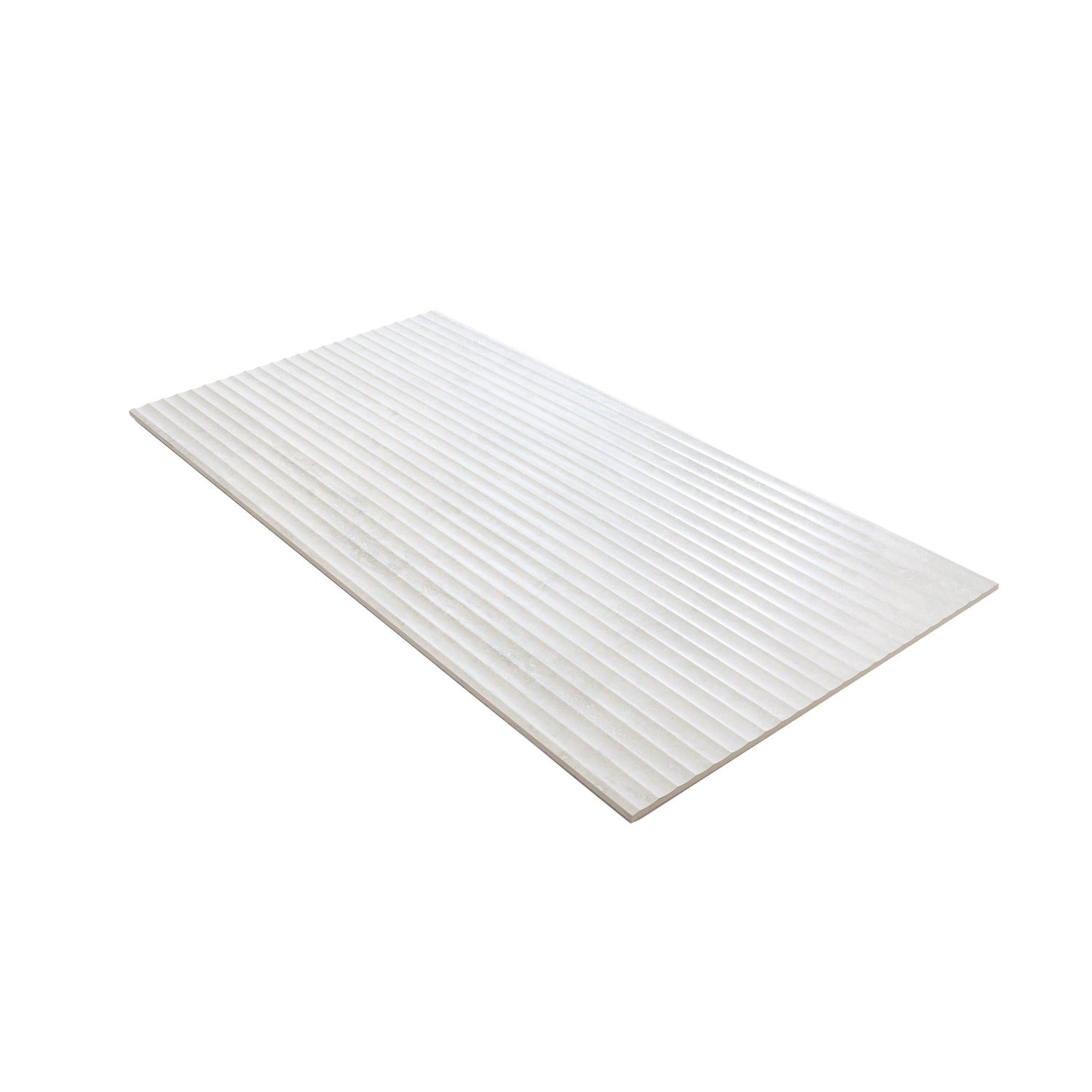 Terrain 24x48 White Beige Porcelain Large Format Fluted grooved Wall Tile (2 Pack, 15.55 sq ft/case) - Sample