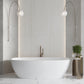 White Beige 24x48 Matte Fluted grooved Porcelain Large Tile (2 pack, 15.55 sq ft/case)
