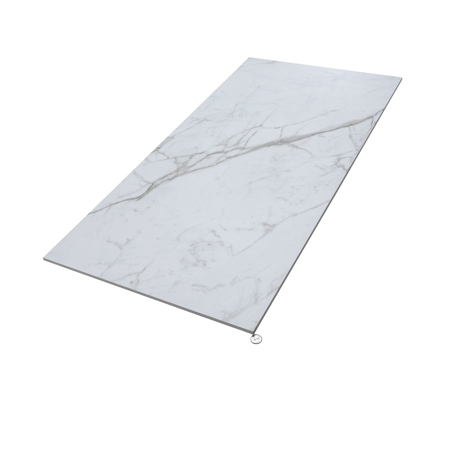Terrain 24x48 White Gray Porcelain Large Format Veining Wall and Floor Tile (2 Pack, 15.55 sq ft/case) - Sample