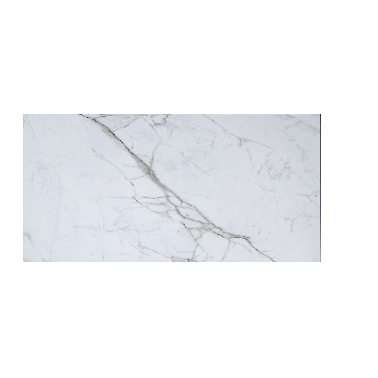 White Gray 24x48 Matte Marble Look Vein Porcelain Large Tile (2 pack, 15.55 sq ft/case)