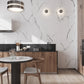 White Gray 24x48 Matte Marble Look Vein Porcelain Large Tile (2 pack, 15.55 sq ft/case)