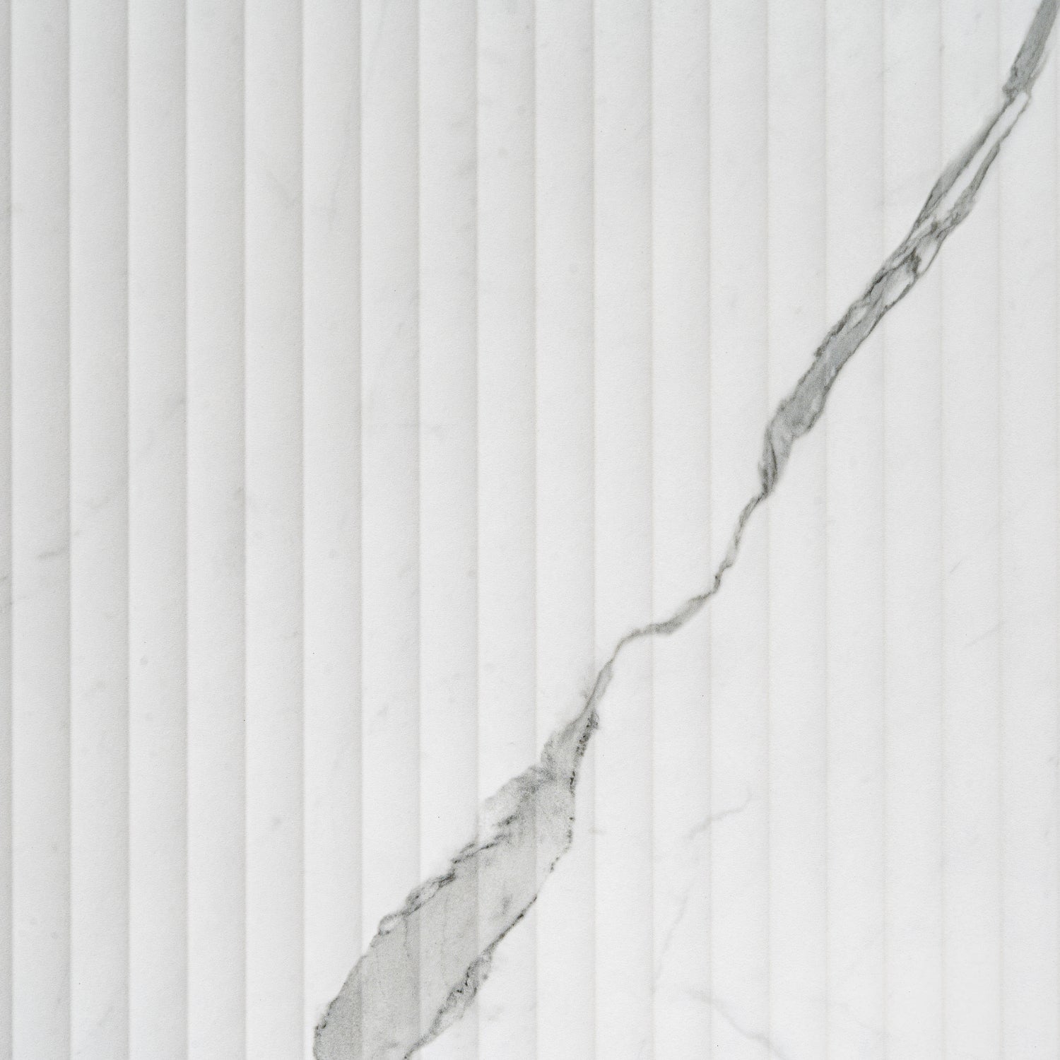 White Gray 24x48 Matte Fluted grooved Porcelain Large Tile (2 pack, 15.55 sq ft/case)