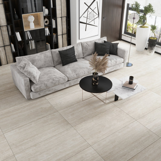 Warm Beige 24x48 Matte Plain Porcelain Large Tile (2 pack, 15.55 sq ft/case)