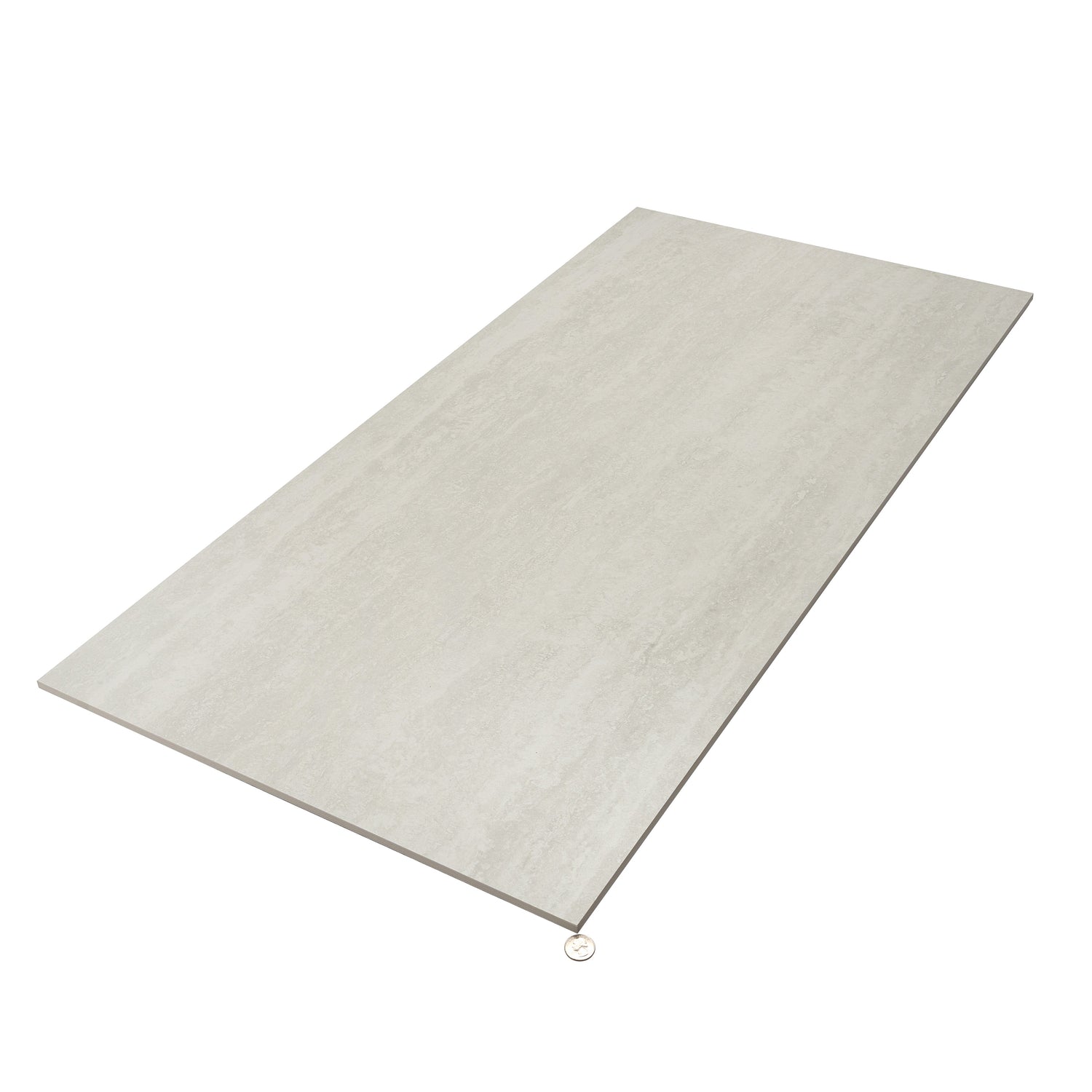 Terrain 24x48 Ivory Porcelain Large Format Plain Wall and Floor Tile (2 Pack, 15.55 sq ft/case) - Sample