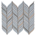 Sample - White and Blue 10x12 in. Glossy Finished Cermaic Mosaic Wall Tile (4.18 sq ft/case, 5 pack)