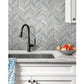 Sample - White and Blue 10x12 in. Glossy Finished Cermaic Mosaic Wall Tile (4.18 sq ft/case, 5 pack)