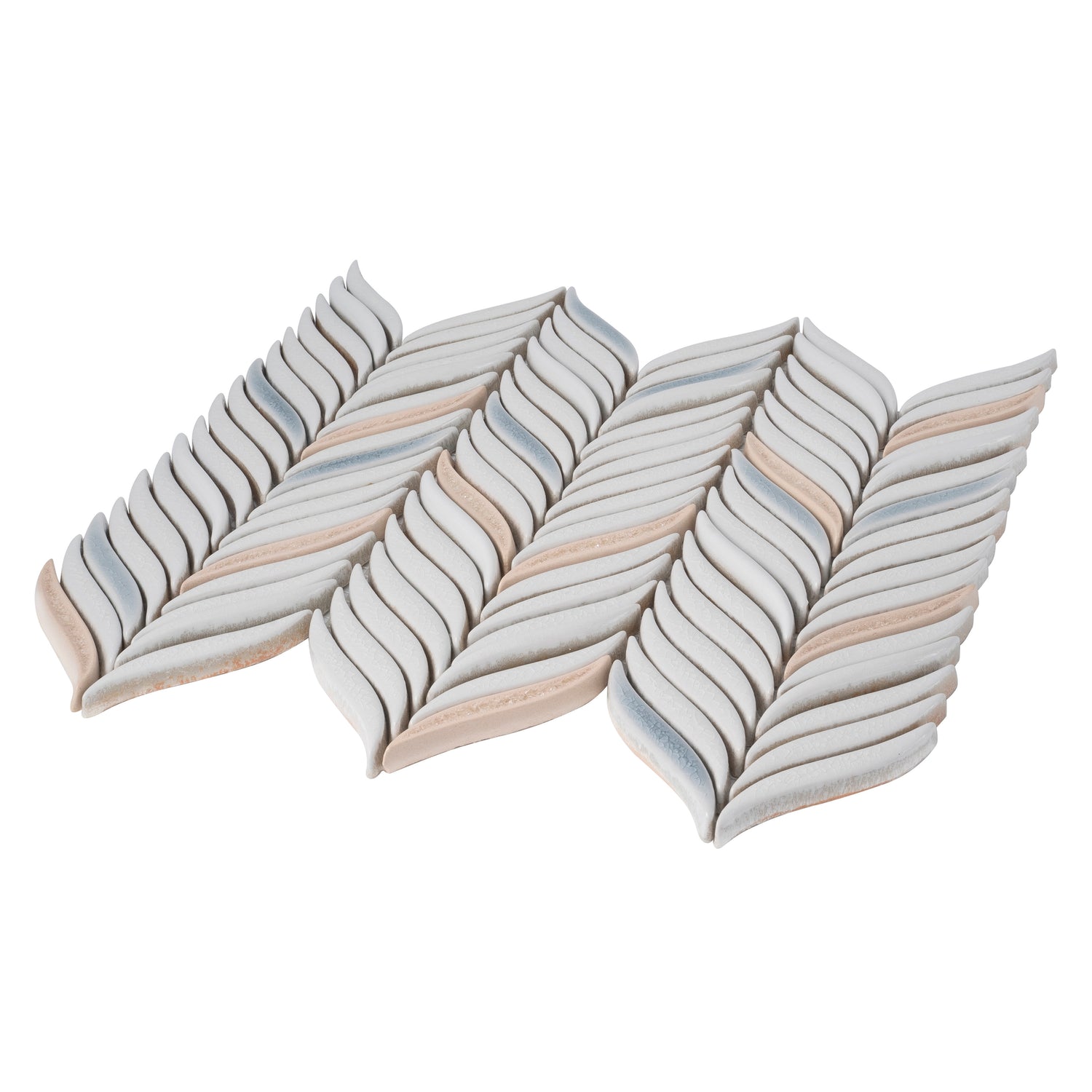 White 10x12 in. Glossy Finished Cermaic Mosaic Wall Tile (4.18 sq ft/case, 5 pack)