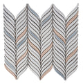 Sample - White 10x12 in. Glossy Finished Cermaic Mosaic Wall Tile (4.18 sq ft/case, 5 pack)