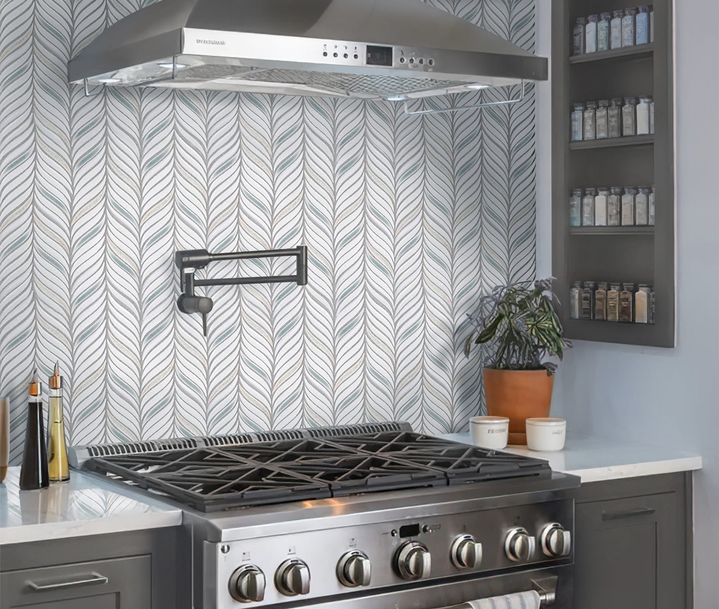 White 10x12 in. Glossy Finished Cermaic Mosaic Wall Tile (4.18 sq ft/case, 5 pack)