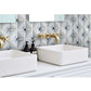 Sample - Frost White 12x12 in. Glossy Finished Cermaic Mosaic Wall Tile (5 sq ft/case, 5 pack)