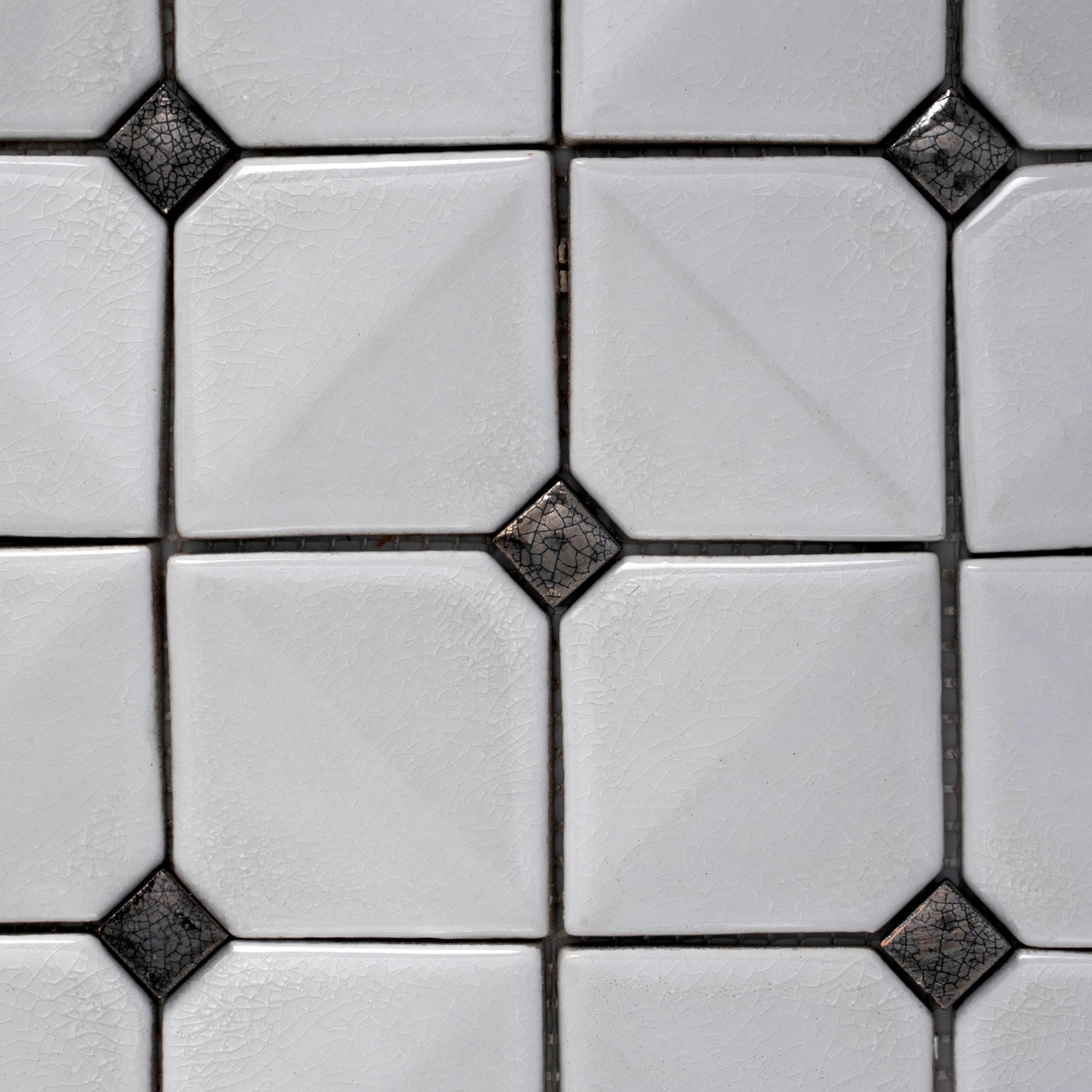 Sample - White 12x12 in. Glossy Finished Cermaic Mosaic Wall Tile (5 sq ft/case, 5 pack)