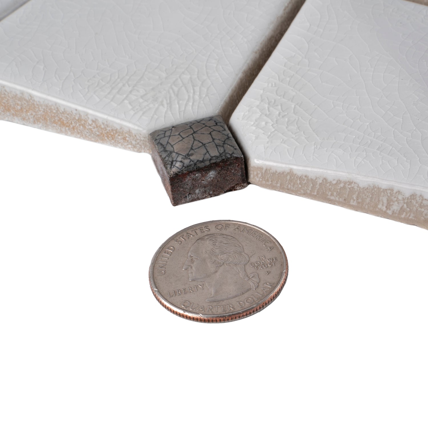 White 12x12 in. Glossy Finished Cermaic Mosaic Wall Tile (5 sq ft/case, 5 pack)