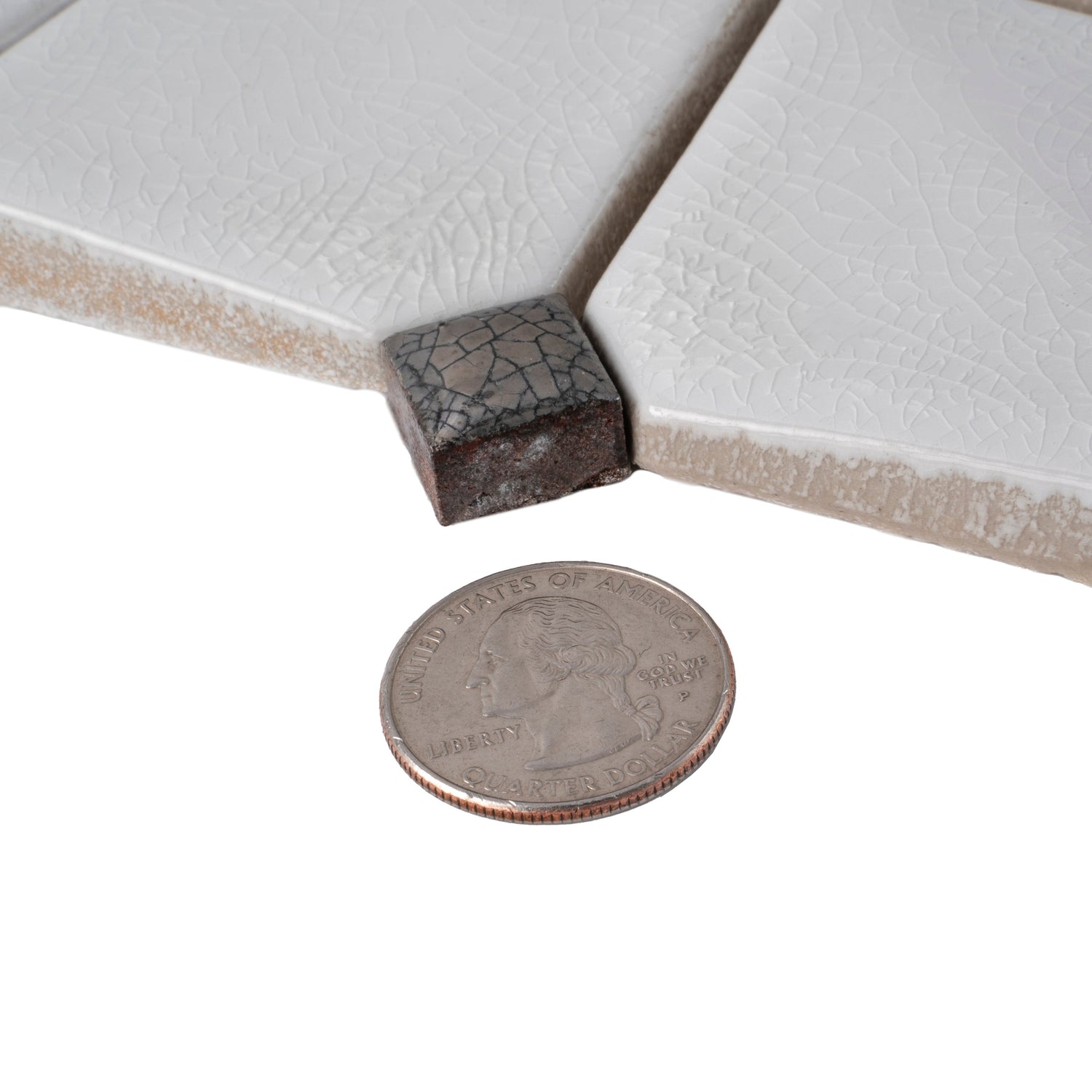 Sample - White 12x12 in. Glossy Finished Cermaic Mosaic Wall Tile (5 sq ft/case, 5 pack)