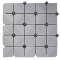 Sample - White 12x12 in. Glossy Finished Cermaic Mosaic Wall Tile (5 sq ft/case, 5 pack)