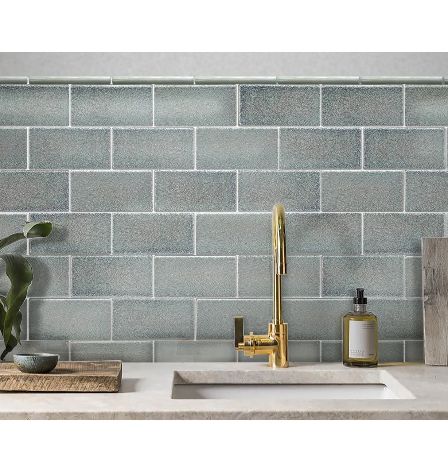 Sample - Snow White 3x6 in. Glossy Ceramic Subway Tile (5 sq ft/case, 40 pack)