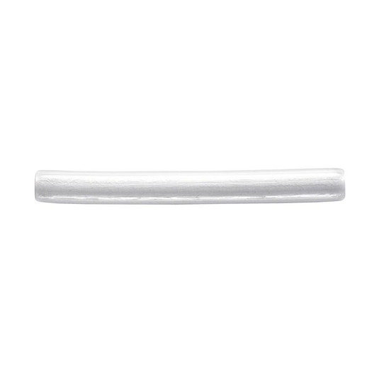 Glossy white ceramic pencil tile trim with rounded edges for seamless tile transitions