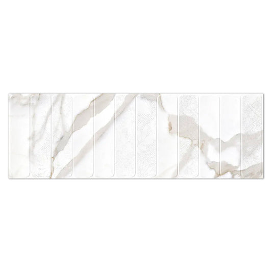 Sample-White Gray 16x48 Matte Ceramic Large Format Tile (3 pack, 15.5 sq ft/case)