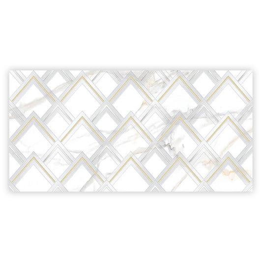 Sample-White Gold 24x48 Polished Diamond Porcelain Large Format Tile (1 pack, 7.75 sq ft/case)