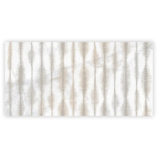 Sample-Cream beige Crisp White 24x48 Polished Porcelain Large Format Tile (1 pack, 7.75 sq ft/case)