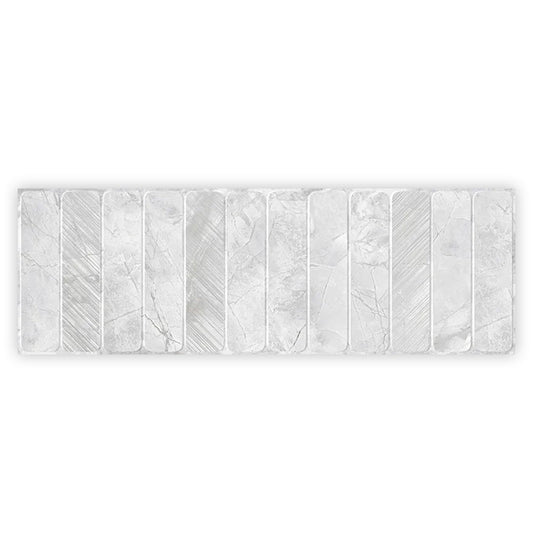 Sample-Soft Gray White 16x48 Matte Ceramic Large Format Tile (3 pack, 15.5 sq ft/case)