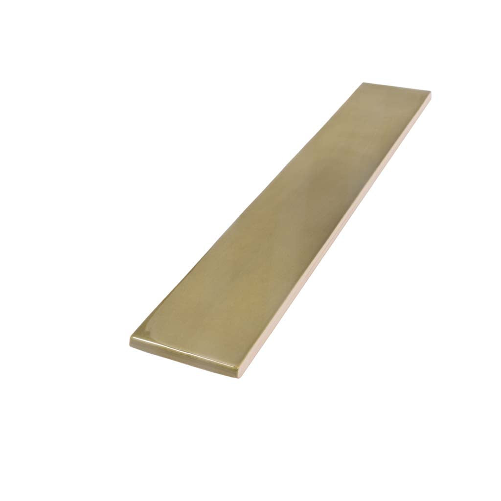 Olive Green 2.6x16 Glossy Ceramic Subway Tile (38 pack, 10.76 sq ft/case) - Sample