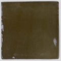 Sample - Olive Green 4x4 Glossy Square Ceramic Tile (60 pack, 6.46 sq ft/case)