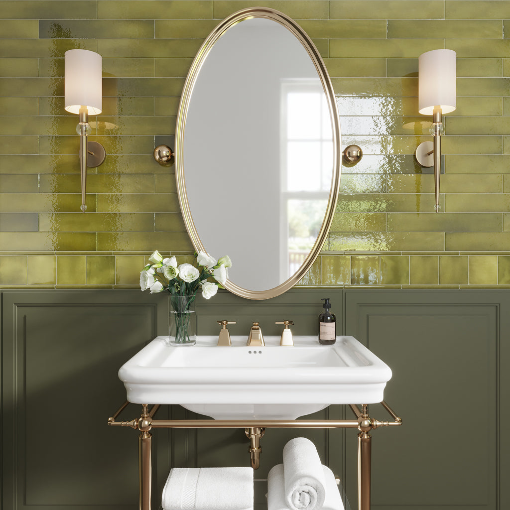 3x16 Silken Green Subway Tile