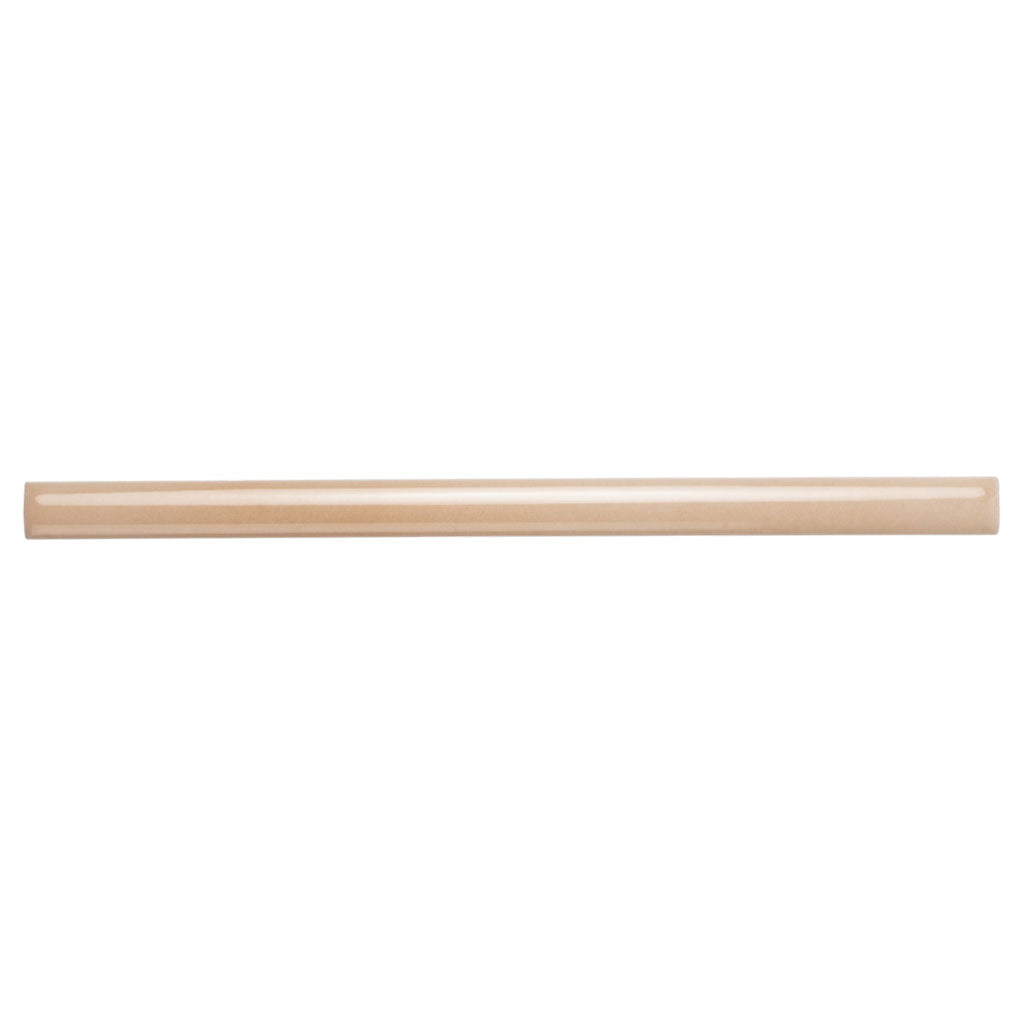 Beige 0.5x8 Glossy Ceramic Pencil Tile Trim (10 pack, 0.3 sq ft/case) - Sample