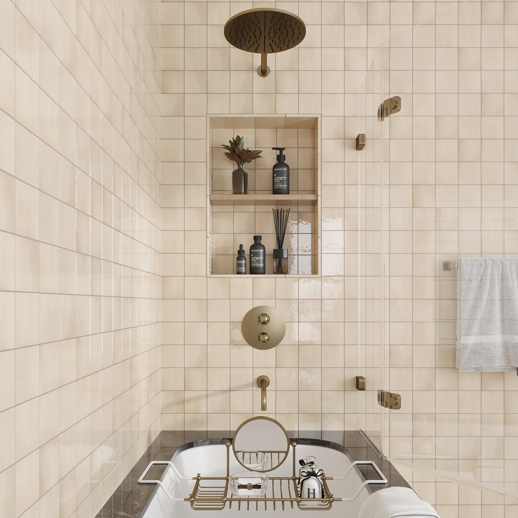 4x4 Silken Beige Ceramic Tile