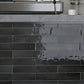 Black 2.6x16 Glossy Ceramic Subway Tile (38 pack, 10.76 sq ft/case)