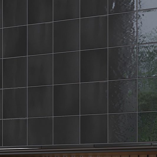 Black 4x4 Glossy Square Ceramic Tile (50 pack, 5.38 sq ft/case)