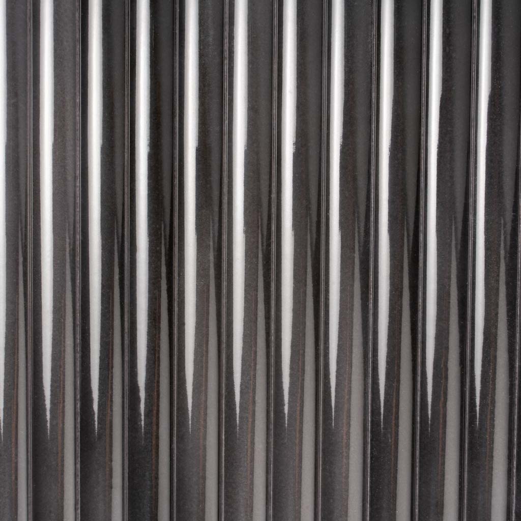 Black 0.5x8 Ceramic Glossy Pencil Tile Trim (10 pack, 0.3 sq ft/case) - Sample