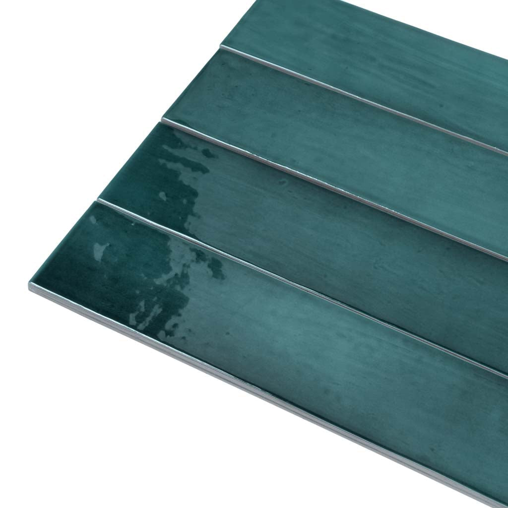 3x16 Silken Green Glossy Ceramic Subway Wall and Floor Tile