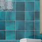 Teal Green 4x4 Glossy Square Ceramic Tile (50 pack, 5.38 sq ft/case)