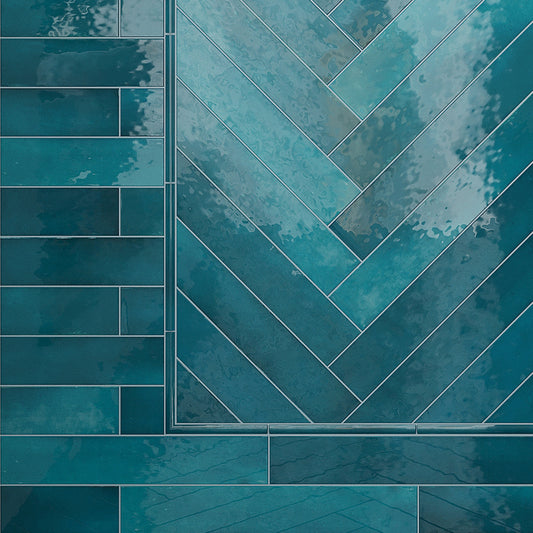 Teal Green 2.6x16 Glossy Ceramic Subway Tile (38 pack, 10.76 sq ft/case)