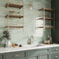 Tea Green 2.6x16 Glossy Ceramic Subway Tile (38 pack, 10.76 sq ft/case) - Sample