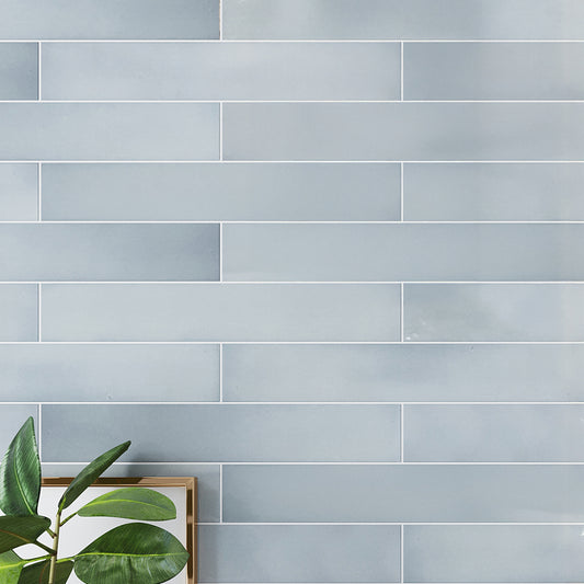 Benjamin Moore Smoke 2.6x16 Glossy Ceramic Subway Tile (38 pack, 10.76 sq ft/case)