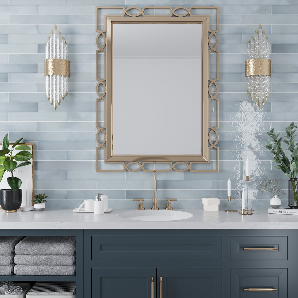 Benjamin Moore Smoke 2.6x16 Glossy Ceramic Subway Tile (38 pack, 10.76 sq ft/case) - Sample