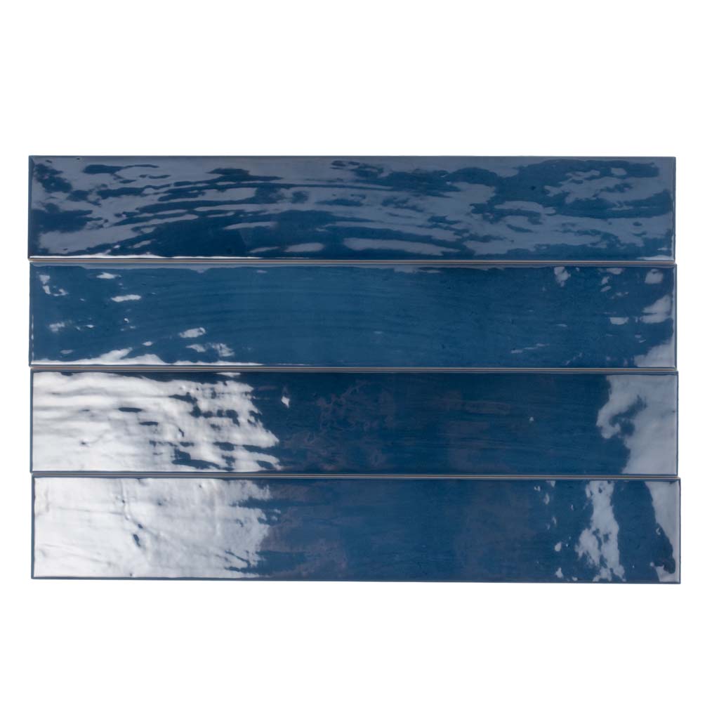 Navy Blue 2.6x16 Glossy Ceramic Subway Tile (38 pack, 10.76 sq ft/case) - Sample