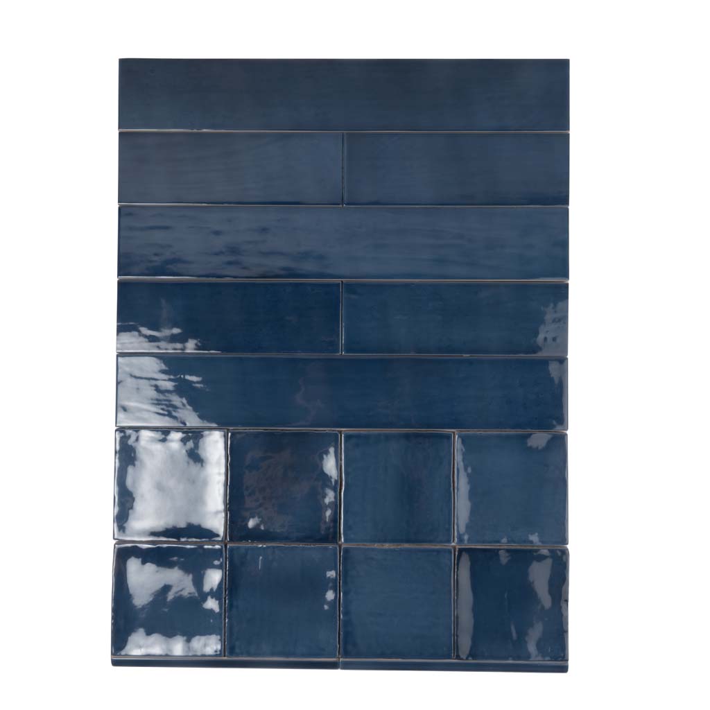 4x4 Silken Blue Glossy Ceramic Tile