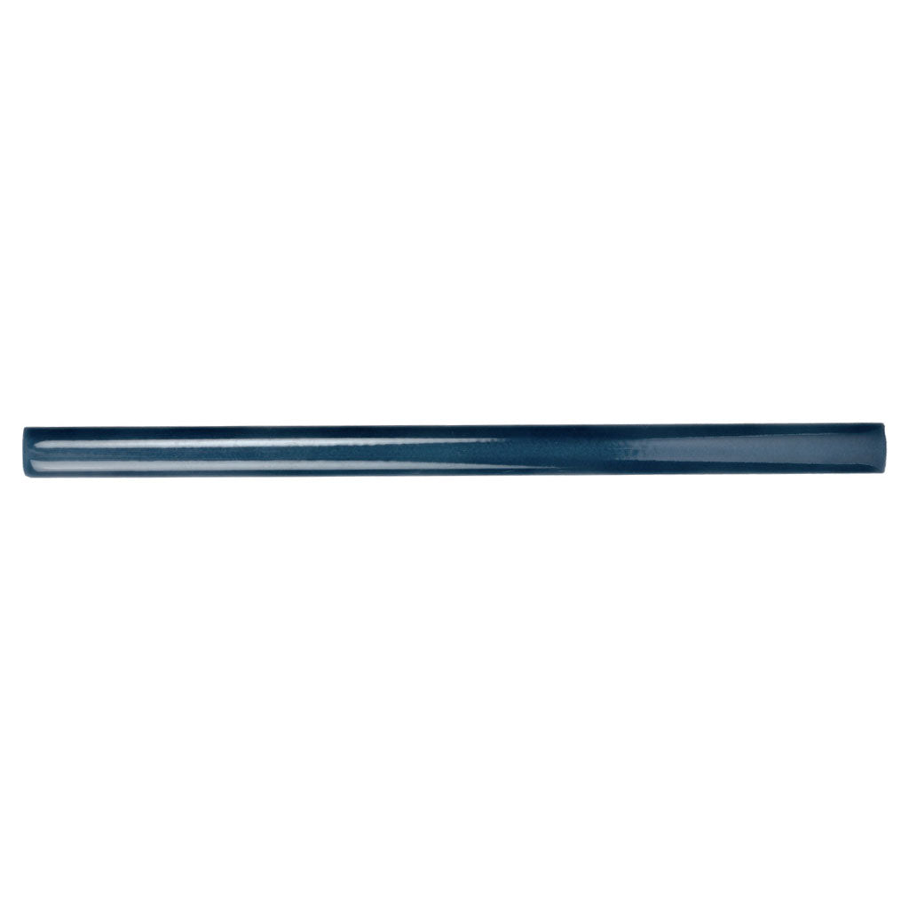 10 pack Silken 0.5 in. x 7.9 in. Glossy Blue Ceramic Pencil Tile Trims (0.3 sq ft/case) - Sample